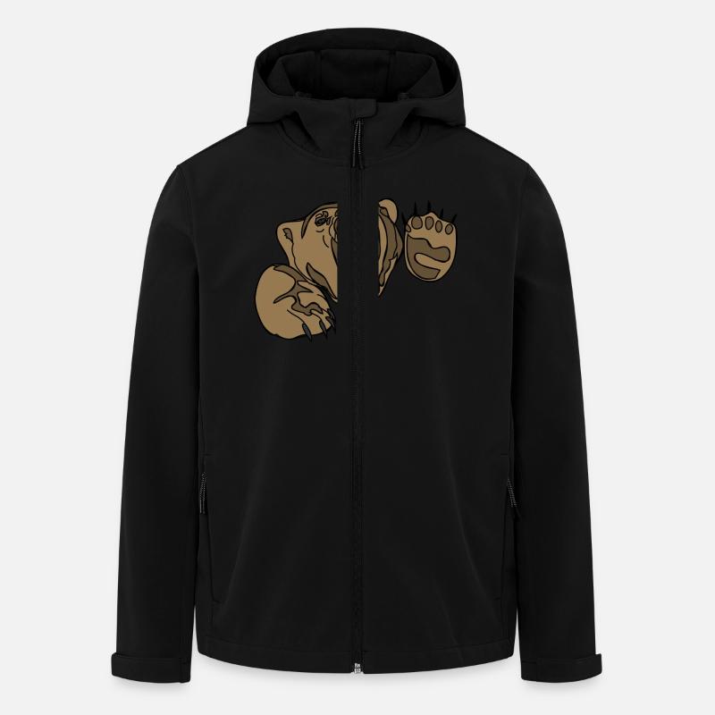 bear - Men’s Recycled Softshell Jacket by Stanley/Stella - black