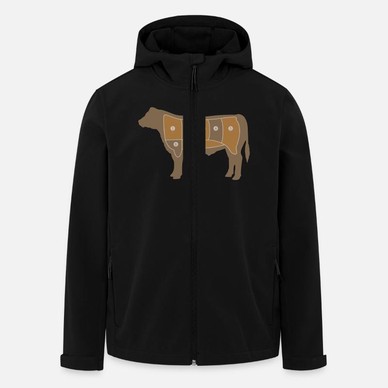 Fleisch Chart - Recycelte Männer Softshell-Jacke von Stanley/Stella - Schwarz