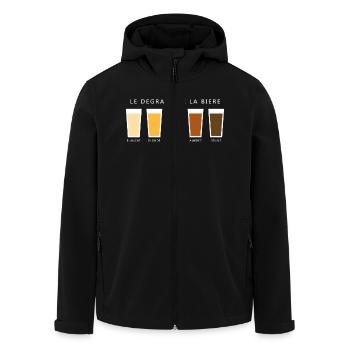 Biere degrade beer gradient (dd) - Recycelte Männer Softshell-Jacke von Stanley/Stella - Schwarz - Vorne - AI Model Male 185 light (185cm)