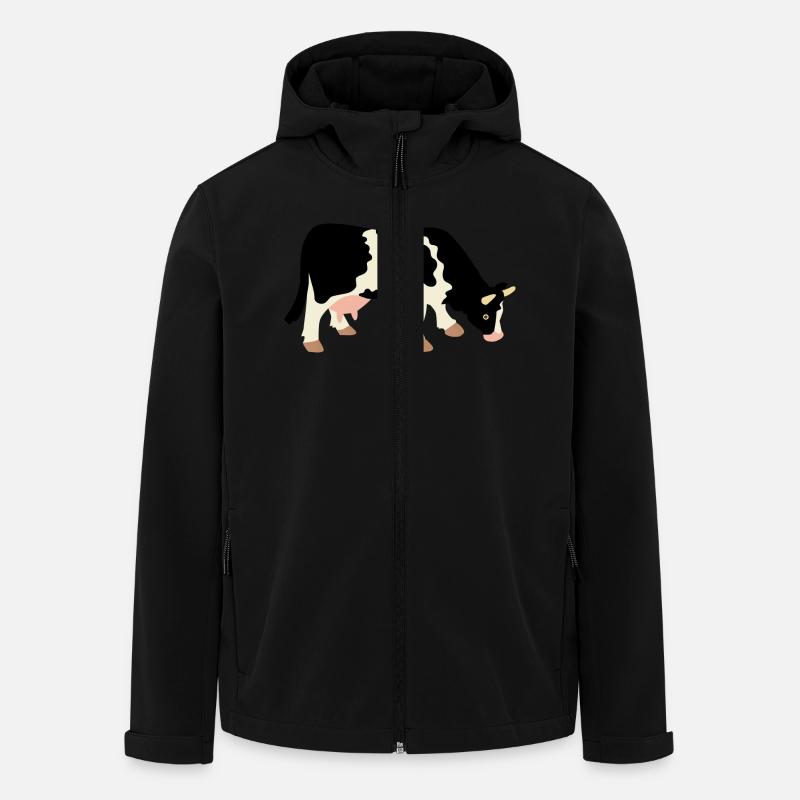 Kuh - Recycelte Männer Softshell-Jacke von Stanley/Stella - Schwarz