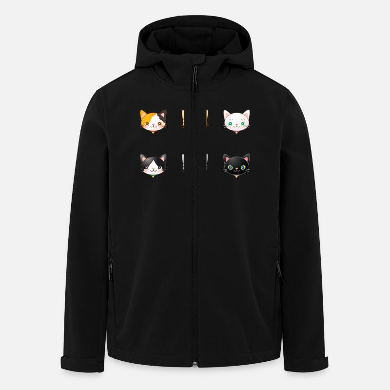 cats - Men’s Recycled Softshell Jacket by Stanley/Stella - black