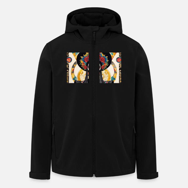 LA CATRINA DELUXE - Recycelte Männer Softshell-Jacke von Stanley/Stella - Schwarz