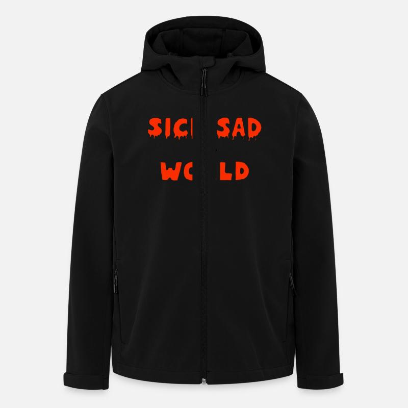 Sick sad world - Veste softshell homme en polyester recyclé Stanley/Stella - noir