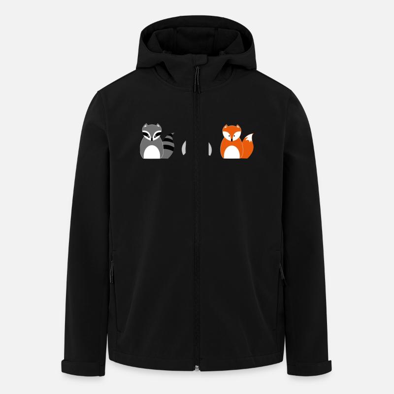 Waldtiere - Recycelte Männer Softshell-Jacke von Stanley/Stella - Schwarz