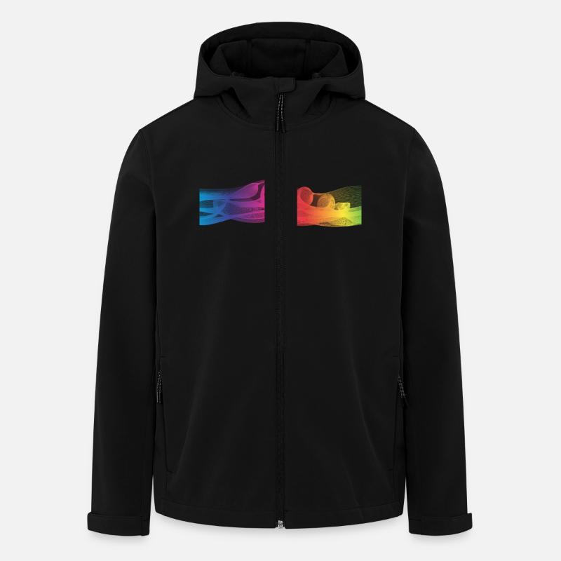 Bunte Farben - Recycelte Männer Softshell-Jacke von Stanley/Stella - Schwarz
