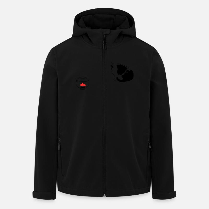 katze - Recycelte Männer Softshell-Jacke von Stanley/Stella - Schwarz