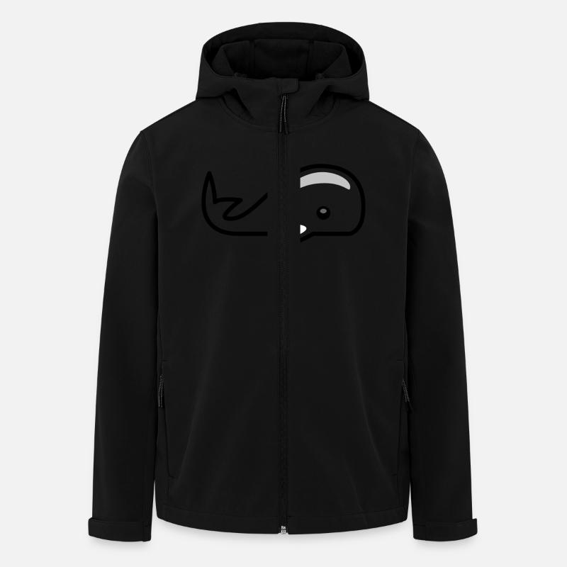whale58 - Men’s Recycled Softshell Jacket by Stanley/Stella - black