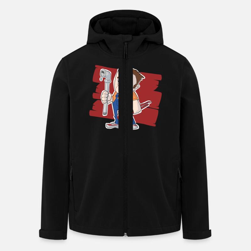 Klempner - Recycelte Männer Softshell-Jacke von Stanley/Stella - Schwarz