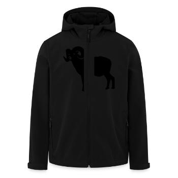 sheep17 - Recycelte Männer Softshell-Jacke von Stanley/Stella - Schwarz - Vorne - AI Model Male 185 light (185cm)