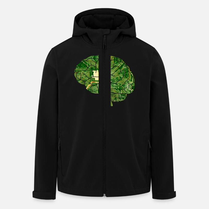 Brain Chip - Recycelte Männer Softshell-Jacke von Stanley/Stella - Schwarz