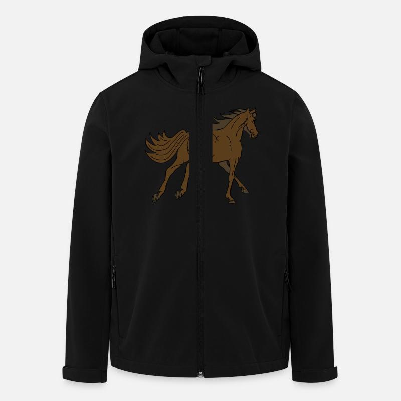 Pferd - Recycelte Männer Softshell-Jacke von Stanley/Stella - Schwarz