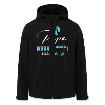 Papa 2025 loading - Recycelte Männer Softshell-Jacke von Stanley/Stella - Schwarz - Vorne - AI Model Male 185 light (185cm)