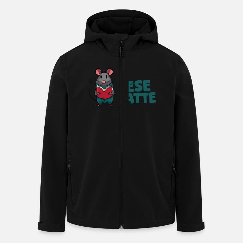 Leseratte - Recycelte Männer Softshell-Jacke von Stanley/Stella - Schwarz