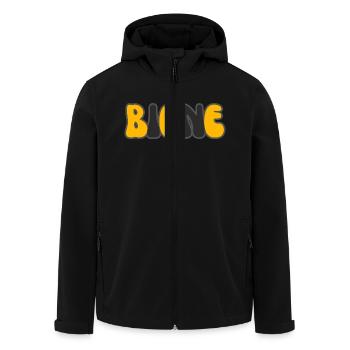 Modern Typography Cool Art Studio Brand Logo biene - Recycelte Männer Softshell-Jacke von Stanley/Stella - Schwarz - Vorne - AI Model Male 185 light (185cm)