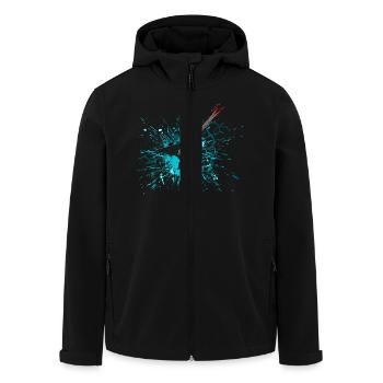 Guitar Graffiti - Men’s Recycled Softshell Jacket by Stanley/Stella - black - Front - AI Model Male 185 light (185cm)