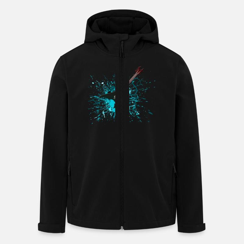 Guitar Graffiti - Men’s Recycled Softshell Jacket by Stanley/Stella - black