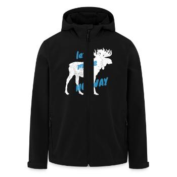 Norwegen Elch Auswandern Umzug Geschenk - Recycelte Männer Softshell-Jacke von Stanley/Stella - Schwarz - Vorne - AI Model Male 185 light (185cm)