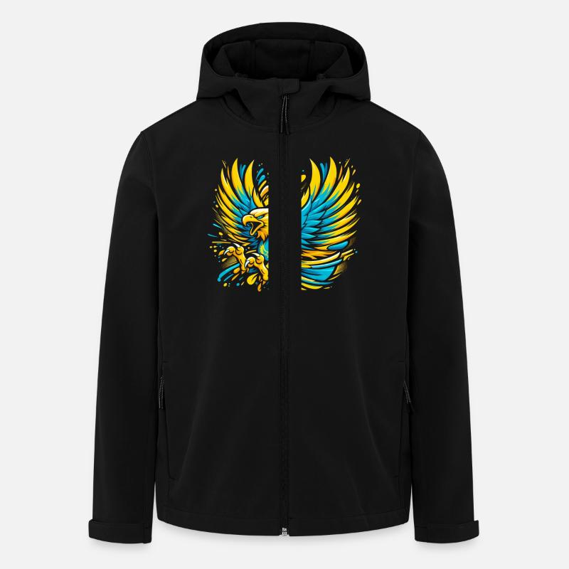 Kasachstan Adler Flagge Fahne cool Geschenk - Recycelte Männer Softshell-Jacke von Stanley/Stella - Schwarz
