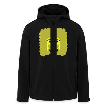 Titan - Men’s Recycled Softshell Jacket by Stanley/Stella - black - Front - AI Model Male 185 light (185cm)