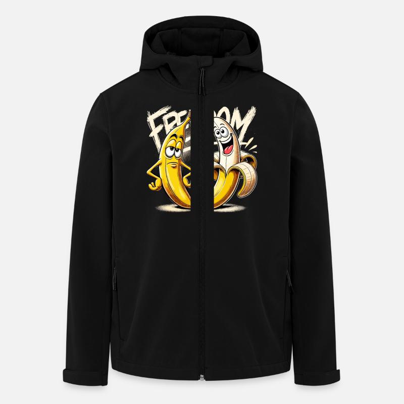 Freiheit Banane Geschenk - Recycelte Männer Softshell-Jacke von Stanley/Stella - Schwarz