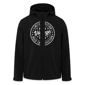 Anniversaire Mai 1954 - Idée Cadeau Mai 1954 - Veste softshell homme en polyester recyclé Stanley/Stella - noir - Devant - AI Model Male 185 light (185cm)