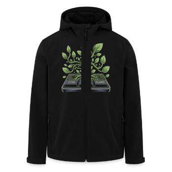 ctrl alt plant Garten Design - Recycelte Männer Softshell-Jacke von Stanley/Stella - Schwarz - Vorne - AI Model Male 185 light (185cm)