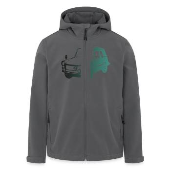  601 Kübel Stoffhund - Recycelte Männer Softshell-Jacke von Stanley/Stella - Schwarz - Vorne - AI Model Male 185 light (185cm)