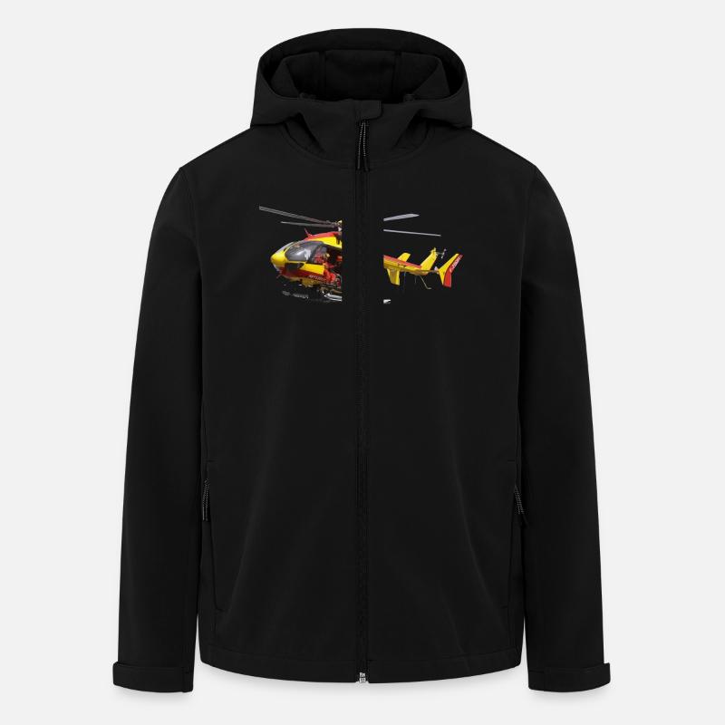Zivilhubschrauber EC145 Sicherheit - Recycelte Männer Softshell-Jacke von Stanley/Stella - Schwarz