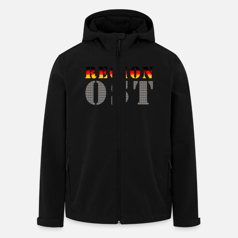 Region Ost (Ostdeutschland) - Recycelte Männer Softshell-Jacke von Stanley/Stella - Schwarz