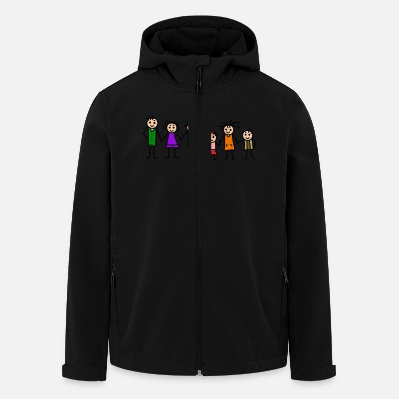 Family with many children - Men’s Recycled Softshell Jacket by Stanley/Stella - black