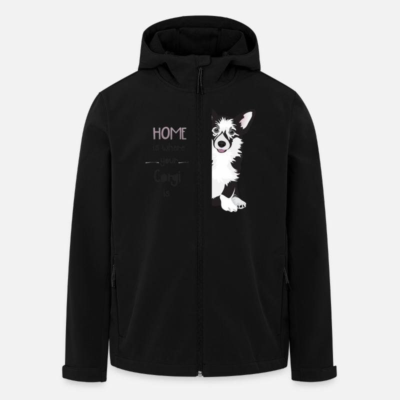 HOME IS WHERE YOUR CORGI IS - Giacca softshell riciclata Uomo Stanley/Stella Discoverer - nero