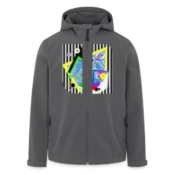Buntes Leben - Recycelte Männer Softshell-Jacke von Stanley/Stella - Anthrazit - Vorne - AI Model Male 185 light (185cm)