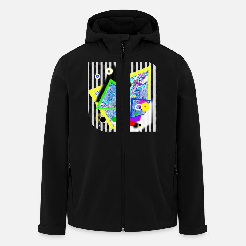 Buntes Leben - Recycelte Männer Softshell-Jacke von Stanley/Stella - Schwarz