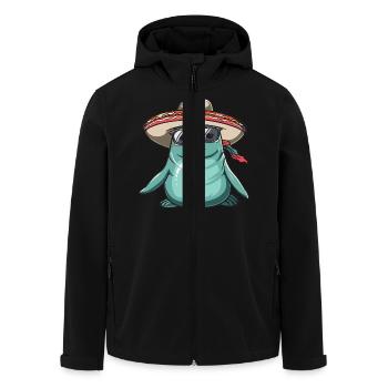 Seal Animal Funny Sombrero - Men’s Recycled Softshell Jacket by Stanley/Stella - black - Front - AI Model Male 185 light (185cm)