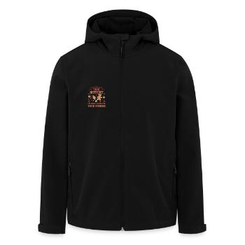 Technischer Support Ich bin hier, um Ihre Cookies zu löschen Weihnachten - Recycelte Männer Softshell-Jacke von Stanley/Stella - Schwarz - Vorne - AI Model Male 185 light (185cm)
