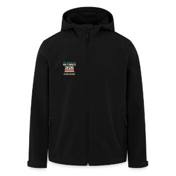 La légende a pris sa retraite 2025 n’est plus mon problème - Veste softshell homme en polyester recyclé Stanley/Stella - noir - Devant - AI Model Male 185 light (185cm)