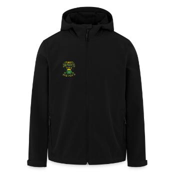 Vergessen Sie Kleeblätter Wo ist der Pot St. Patricks Day - Recycelte Männer Softshell-Jacke von Stanley/Stella - Schwarz - Vorne - AI Model Male 185 light (185cm)