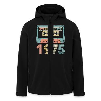 Das Beste von 1975 Vintage Retro Jubiläumsgeschenk - Recycelte Männer Softshell-Jacke von Stanley/Stella - Schwarz - Vorne - AI Model Male 185 light (185cm)