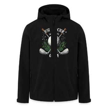 Arzt, Ärztin und Golfen - Recycelte Männer Softshell-Jacke von Stanley/Stella - Schwarz - Vorne - AI Model Male 185 light (185cm)