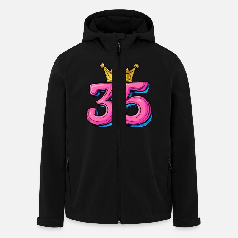 35 Number Crown - Men’s Recycled Softshell Jacket by Stanley/Stella - black