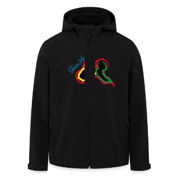 Guadeloupe - Veste softshell homme en polyester recyclé Stanley/Stella - noir - Devant - AI Model Male 185 light (185cm)