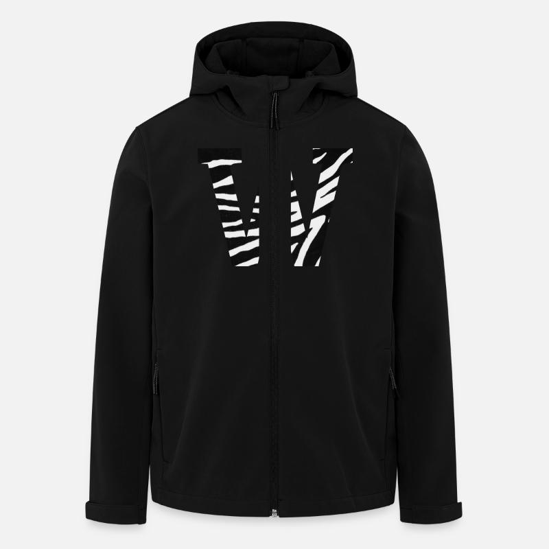 Buchstabe w zebra - Recycelte Männer Softshell-Jacke von Stanley/Stella - Schwarz