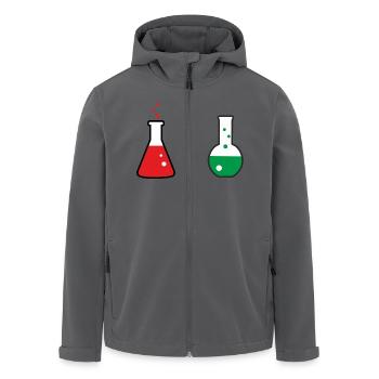 Laboratory flasks, science, chemistry - Veste softshell homme en polyester recyclé Stanley/Stella - noir - Devant - AI Model Male 185 light (185cm)