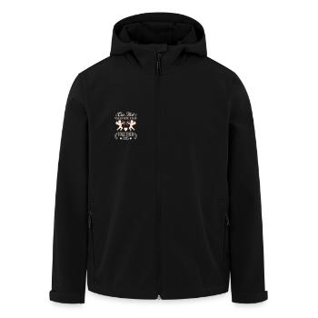Our First Valentine's Day 2025 Together New Couple - Men’s Recycled Softshell Jacket by Stanley/Stella - black - Front - AI Model Male 185 light (185cm)