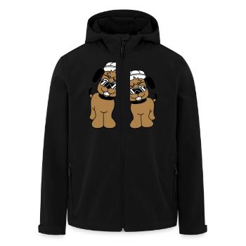 2 DJ Hunde Sonnenbrille Teenager Mütze Cappy Team - Recycelte Männer Softshell-Jacke von Stanley/Stella - Schwarz - Vorne - AI Model Male 185 light (185cm)