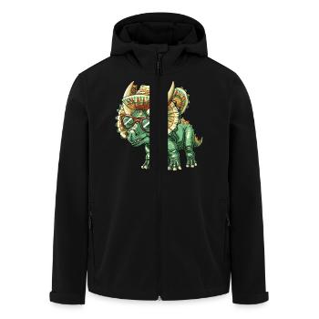 Dinosaure tricératops Sombrero - Veste softshell homme en polyester recyclé Stanley/Stella - noir - Devant - AI Model Male 185 light (185cm)