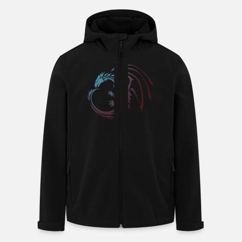 couleur du dragon - Veste softshell homme en polyester recyclé Stanley/Stella - noir