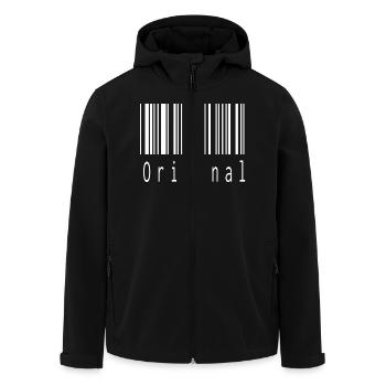 Original Barcode - Recycelte Männer Softshell-Jacke von Stanley/Stella - Schwarz - Vorne - AI Model Male 185 light (185cm)