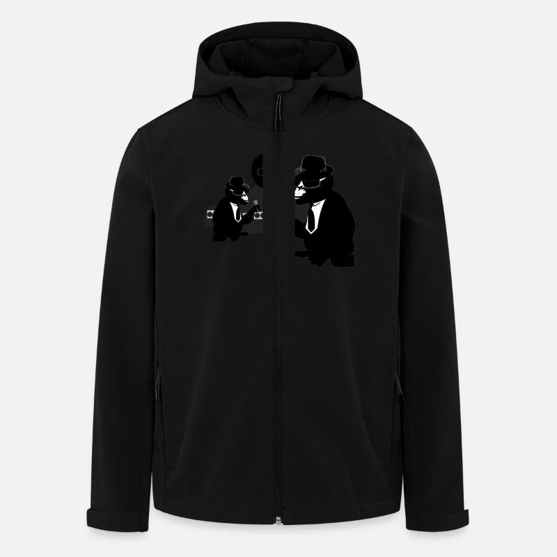 the blues brothers monkey - Recycelte Männer Softshell-Jacke von Stanley/Stella - Schwarz