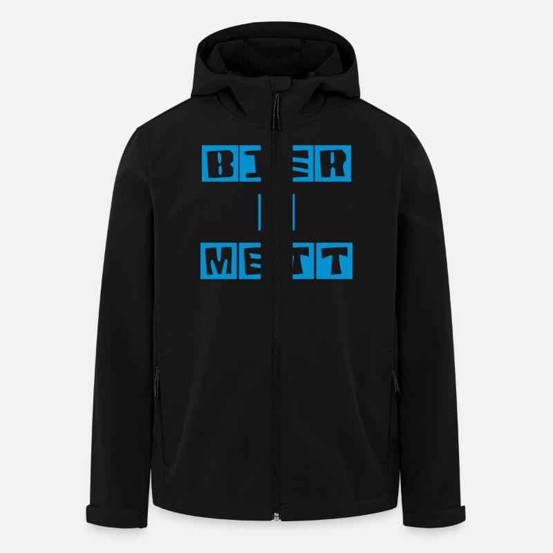 Bier und Mett - Recycelte Männer Softshell-Jacke von Stanley/Stella - Schwarz